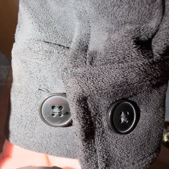 H&M Men's Black Sueded Button Down Shirt XL NWT - Picture 3 of 5